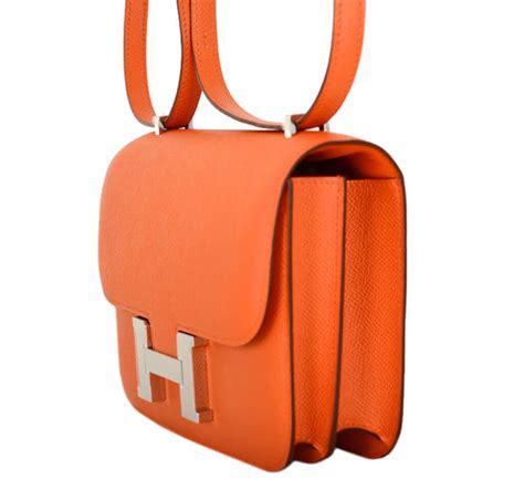 HERMES Epsom Constance 18 Orange 1522921 